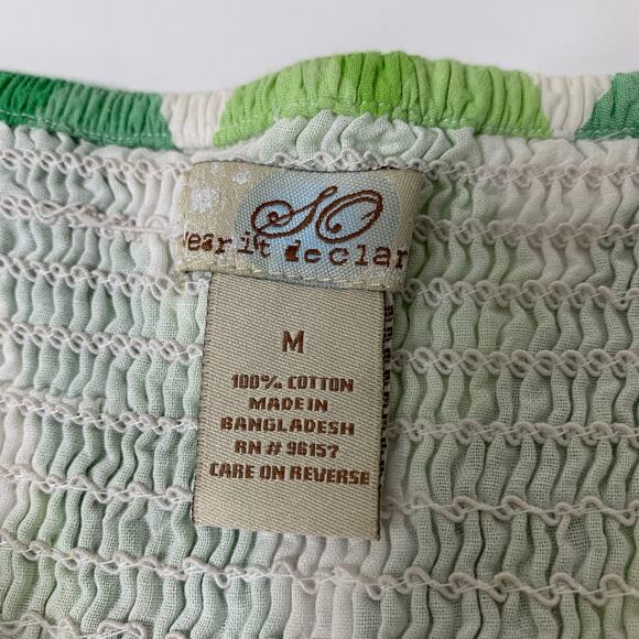 SO Green White Plaid Spaghetti Strap Mini Sundress Medium - Picture 3 of 7